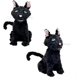 12” Black Cat Plush, Cat Monster Stuffed Animal Pillow Doll Toy, Black Cat Plushies Gift for Fans Kids Girlfriend Birthday Christmas Mother's Day (Black)
