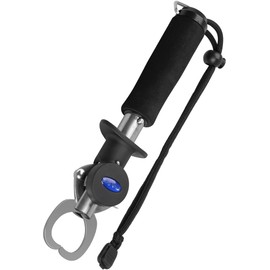 Fish Lip Gripper Fish Scales Portable Fish Holder Stainless Steel Fish Lip Grabber 40 Pound Fish Lip Gripper Tool Fish Holder Tackle with Weight Scale, Ruler and Lanyard