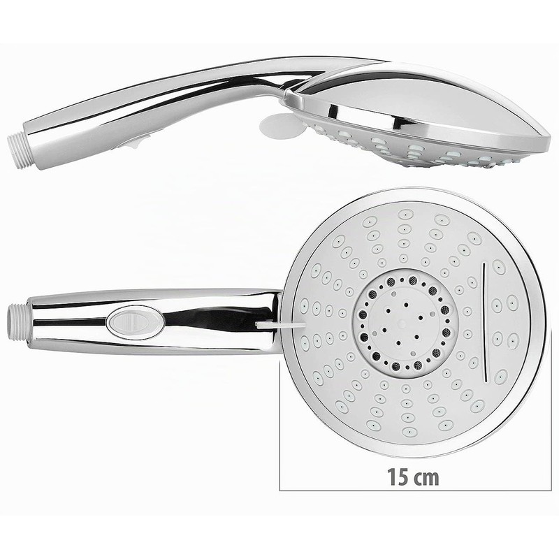 BadeStern Shower Head with Water Stop: XL Shower Head with