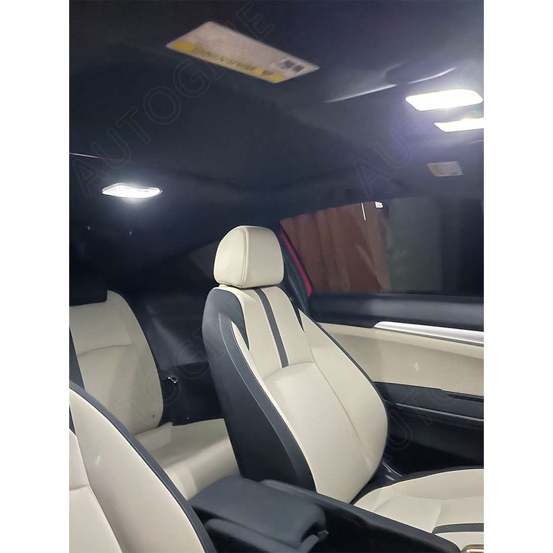 AUTOGINE White LED Interior Lights Kit for 2004-2021 Subaru WRX/WRX