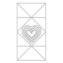 Hero Arts - Folded Love Note Fancy Dies from The Love Notes Collection