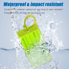 SUNNIFLY Pack of 7 Luggage Tags Air Travel Luggage Tags for Suitcases, PVC Addressable Luggage Tags for Suitcases, Backpacks, Bags (7 Colours)