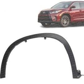 Vantage Auto Parts - Front Fender Trim Compatible With Toyota Highlander 2014-2019 | DIRECT REPLACEMENT | Driver Side | Primed | Plastic | 750860E010 | TO1290105
