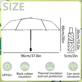 LaresDay Fruit Pattern Umbrella - High Quality Umbrella in Bright Colours, Great Value for Money, butter green