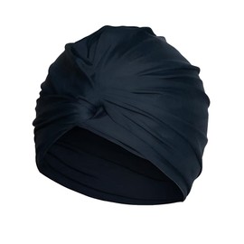 Women Pleated Fabric Swim Hat Soft Elastic Nylon Bathing Cap Shower Cap Adjustable Swimming Cap Turban Ladies Ear Protection Swim Cap Hat for Beach Surfing Springs Beauty Yoga