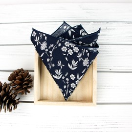 Spring Notion Cotton Floral Handkerchief Hanky Pocket Squares Matching David's Bridals Colors for Men and Boys, 66-Black 9.5 inch - Men
