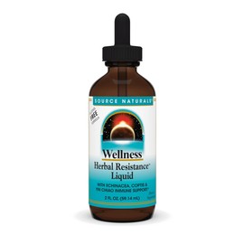 Source Naturals Wellness Herbal Resistance Liquid with Echinacea, Coptis, and Yin Chiao, Immune Support* - Alcohol Free - 2 OZ