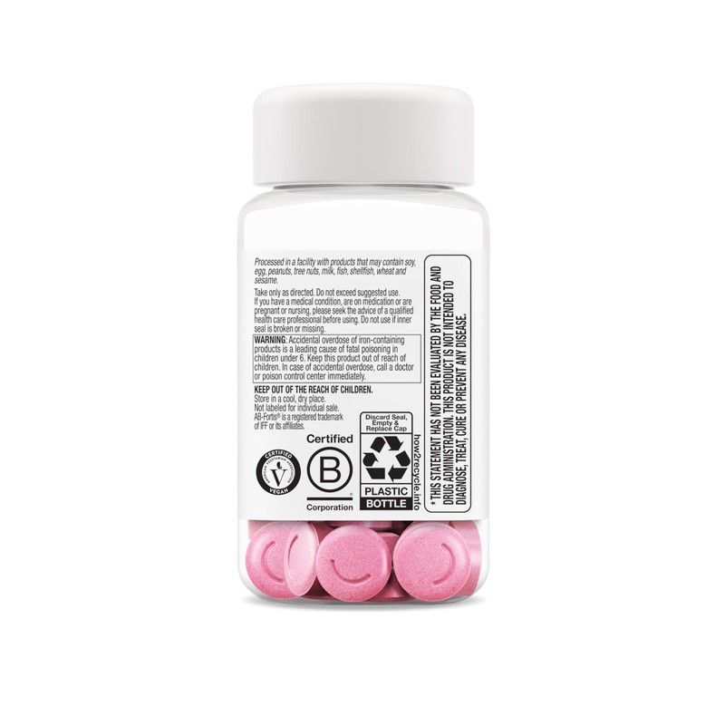 OLLY Delightful Iron Chewable Tablet, Iron Supplement from AB Fortis,