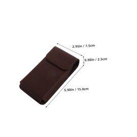 WOONEKY PU Leather Phone Holder with Belt Clip Durable Pouch for Phones Wallets and Keys Versatile Storage with Soft Material for Various Waist