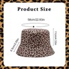 QSZHSL Pack of 2 Leopard Print Bucket Hats, Reversible Bucket