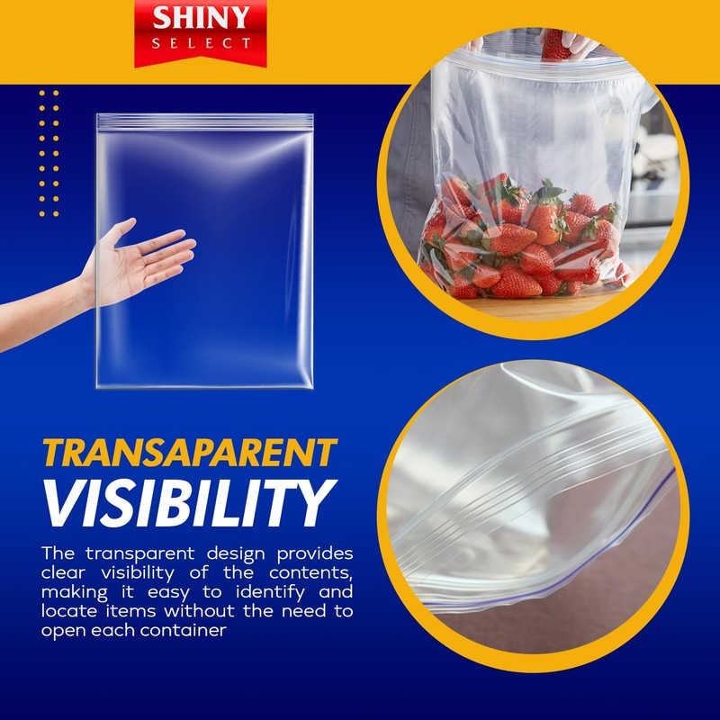 [PACK OF 25] Extra X-Large Big 5 Gallon Storage Bags