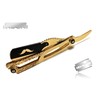 Professional Grade Barbershop Straight Edge Razor in Gold Dipped Finish
