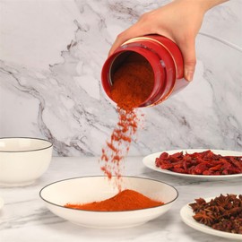 PULOYA Electric Coffee Grinder for Beans, Spices, Herbs, Grains and Nuts, Stainless Steel Blades, 2.8 oz, Red