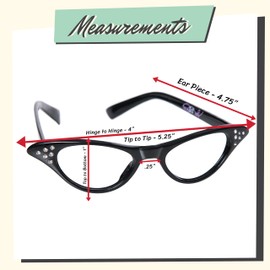 Hip Hop 50's Shop Kids Cat Eye Glasses (Baby-Toddler, black)