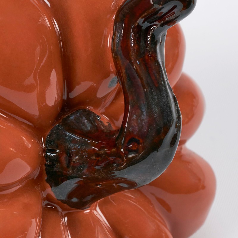 Primitives by Kathy Small Dark Orange Ceramic Pumpkin