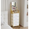 Small Makeup Dresser with Mirror for Bedroom, Narrow Vanity with
