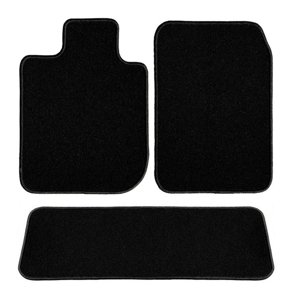 GGBAILEY Black Driver, Passenger & Rear Floor Mats Custom-Fit for