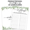 Wedding A-Z Game Cards, Greenery Wedding Shower Game, 30 Wedding