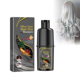 Silbergraues Haarfärbendes Shampoo, Für Strahlenden Eisglanz, Hair Dye Shampoo, Sanfte Gelbstich-Reduktion Und Farbstabilisierung, Für Alle Haartypen, Farbintensivierung Und Glanzschutz
