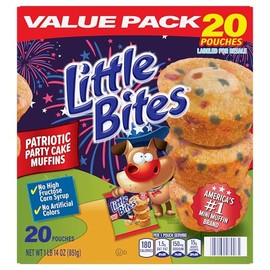 (Value Pack) Little Bites Party Cake Muffins, 20 individual packs, (1.5 oz each), Cake and Sprinkles Mini Muffins, 30 oz Multipack