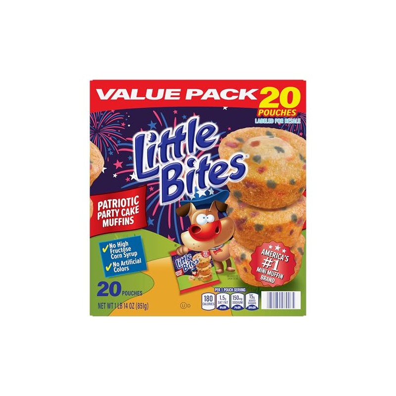 (Value Pack) Little Bites Party Cake Muffins, 20 individual packs,