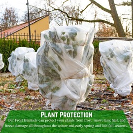 Frost Protection Blanket - Plant Covers Freeze Protection, Winter Plant Cover, Plant Cover, Frost Blanket, Frost Cloth, Frost Blankets For Plants, Frost Protection, Plant Frost Protector (5' x 50')