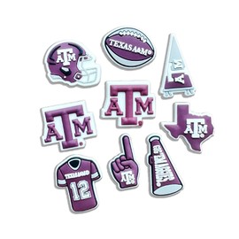 MATHARAGO 8 9 10 11 Pcs Shoe Charms for sports fans Decoration, Different Team Shoes Accessories for Boys Girls Kids Adults Women Men Party Favors Birthday Gifts(AJSD-9P-007)