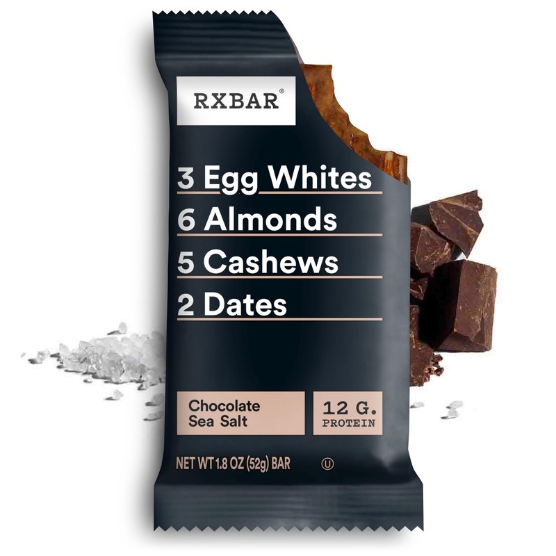 RXBAR Protein Bars, Protein Snack, Snack Bars, Chocolate Sea Salt,