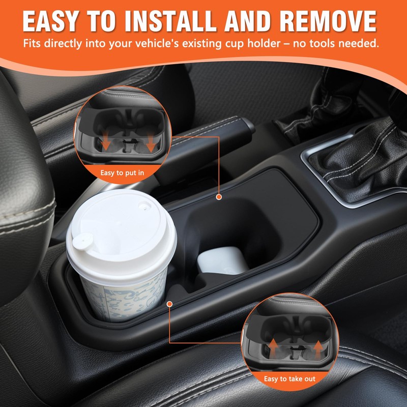Cup Holder Coaster Fit for 2018-2024 Jeep Wrangler JL JLU