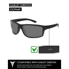 ToughAsNails Replacement Lenses for Oakley Gibston OO9449 Sunglasses - HyperVision Plus Black - Polarized