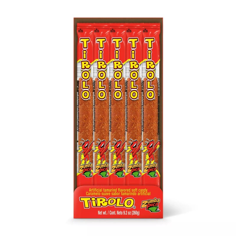Tirolo Zumba Pica Tirolo Tamarind Candy Straws Chewy Mexican Candies