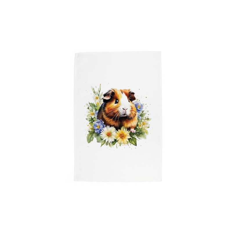 Purely Home Floral Guinea Pig Tea Towel - Pet Animals