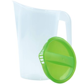 Home Line Juice Jug 1.75 L - Water Jug with Fixed Lid - Drinks Jug with Drip-Free Spout - Water Carafe Fridge Jug Juice Dispenser (Green (Pack of 1))