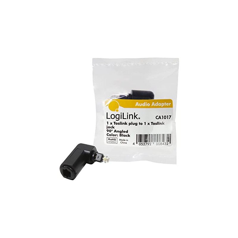 LogiLink CA1017 90 Degree Toslink Male to Female Audio Adapter