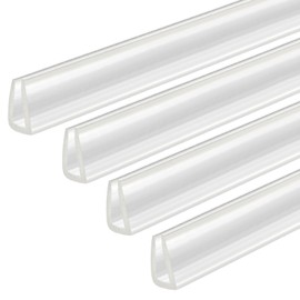 QUARKZMAN Pack of 4 U Channel Edge Guards, 4.9 ft Length Rubber Protector Edge Protector Fits 4-5 mm Edges, (9/16" W x 5/16" H) Transparent