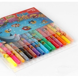 Generic 16 Count Colored Pencil Set Twistable Crayons Fish Sea Animal Designed Crayons