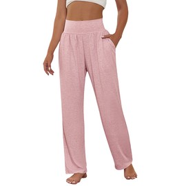 Neer Neer 3 Pcs Women's Wide Leg Yoga Pant Comfy Loose High Waist Lounge Waist Lounge Casual Athletic Workout Joggers Apparel(Small,Black, Dark Gray, Pink)
