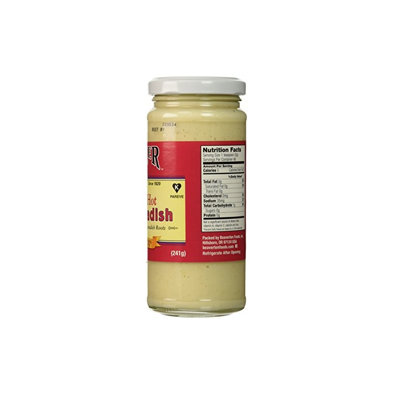 Beaver Hot Horseradish, 8.5 oz