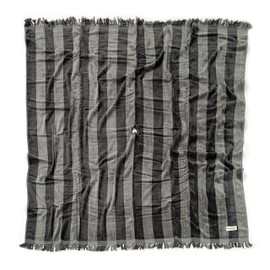 Business & Pleasure Co. Holiday Beach Blanket - Perfect for The Beach & Picnics - Oversized Beach Towel with Fringe - Soft 500 GSM Cotton - 70s Panel Green