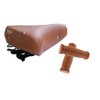 Montegrappa Bicycle Seat with Eco-Leather Handles, Vintage Brown