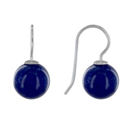 LES POULETTES BIJOUX - Sterling Silver Earrings Sodalite Pearls, Sterling Silver