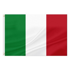ASUNO Italy Flag 3 × 5 Feet Polyester Italian National Banner with 2 Brass Grommets Double Side Vivid Color Fade Resistant for Outside Garden Lawn Patio