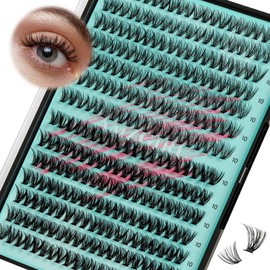Lash Clusters Wispy 280PCS Eyelash Extension 30D 40D Cluster Lashes Individual Lashes DIY Lash Extension Natural Look Cluster Eyelash Extensions Soft False Eyelashes at Home for Beginners(10mm)