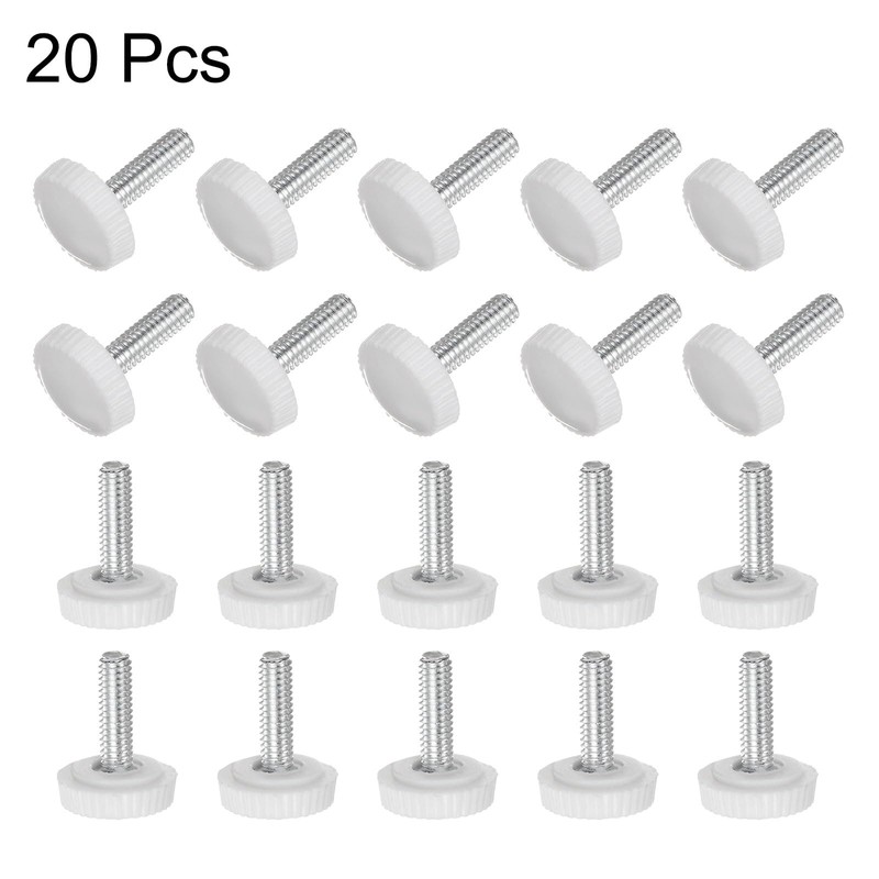 QUARKZMAN 20pcs M4 x 16mm Thumb Screw Clamping Knobs Plastic