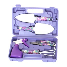 Potted Plant Pruning Shovel Kit Garden Planting Weeding Set Bonsai Trimming Garden Tools Purple 5 PCS