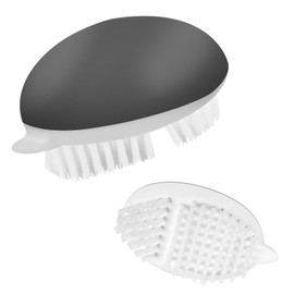 Kearning 2 Pack Vegetable Brush No-Slip Potato Scrubber Veggie Brush Hard and Firm Bristles Vegetable Scrubber Brushes with Dots Remover Fruit Scrubber Vegetable Cleaning Brush for Food