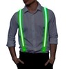 Ainiv LED Light-Up Braces, Back Braces, Neon Stripes, Y-Shape Braces,
