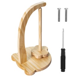 Yarn Holder, Detachable Wooden Yarn Spinner for Crocheting and Knitting Yarn, Cute Magnetic Yarn Holder Crochet Accessories for Knitting Crochet Lovers (Varnish Color)