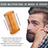 Kit para Barba Hombre, Cepillo, Peine y Tijeras, Set de