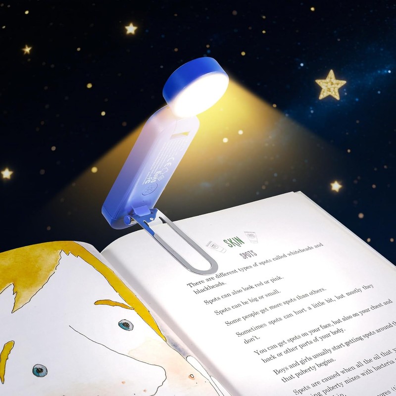 Luz de Libro Recargable USB VAVOFO KM-6776 con Bloqueo de